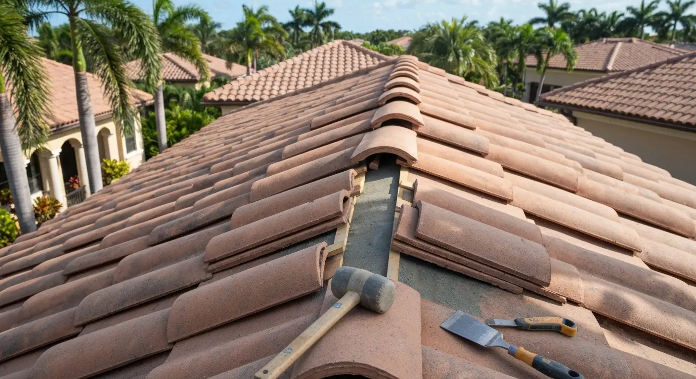 Tile roof repair