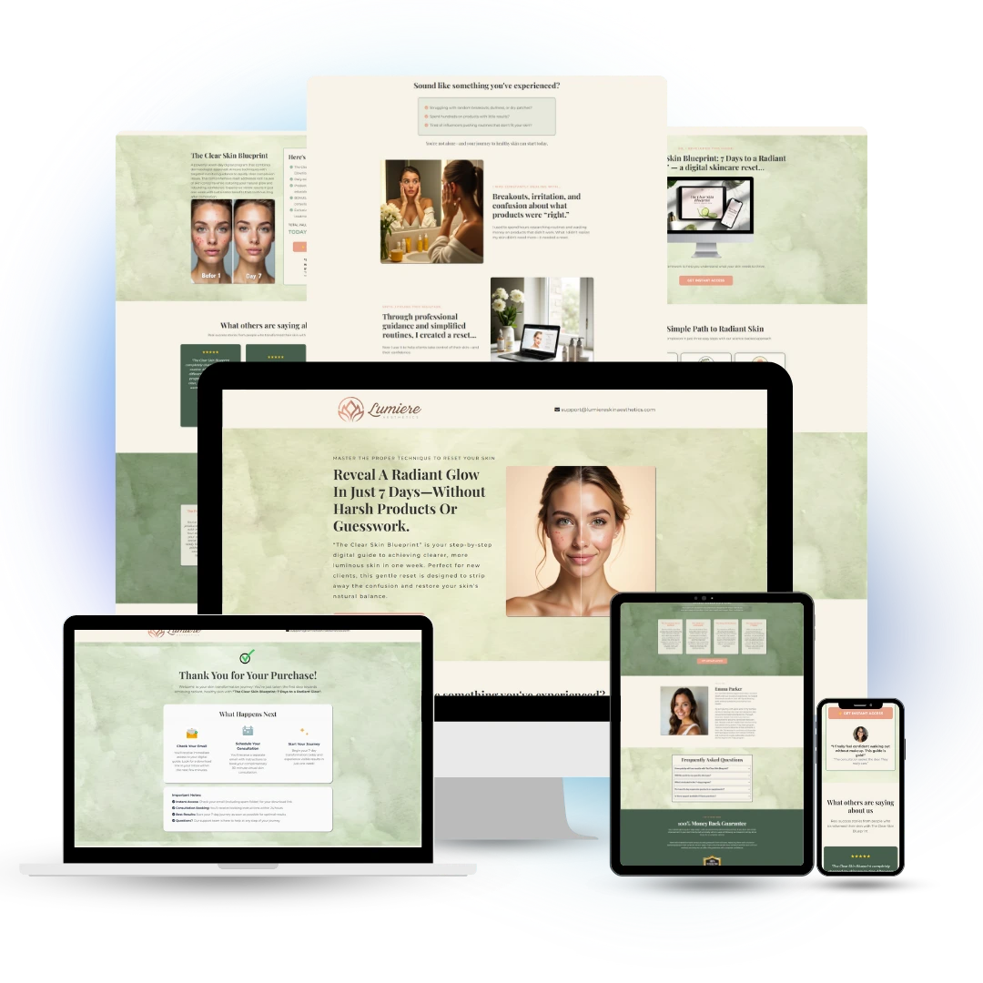 The Clear Skin Blueprint Sales Funnel