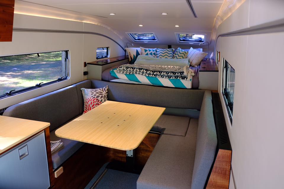 Bahn Camper monocoque fiberglass construction detail
