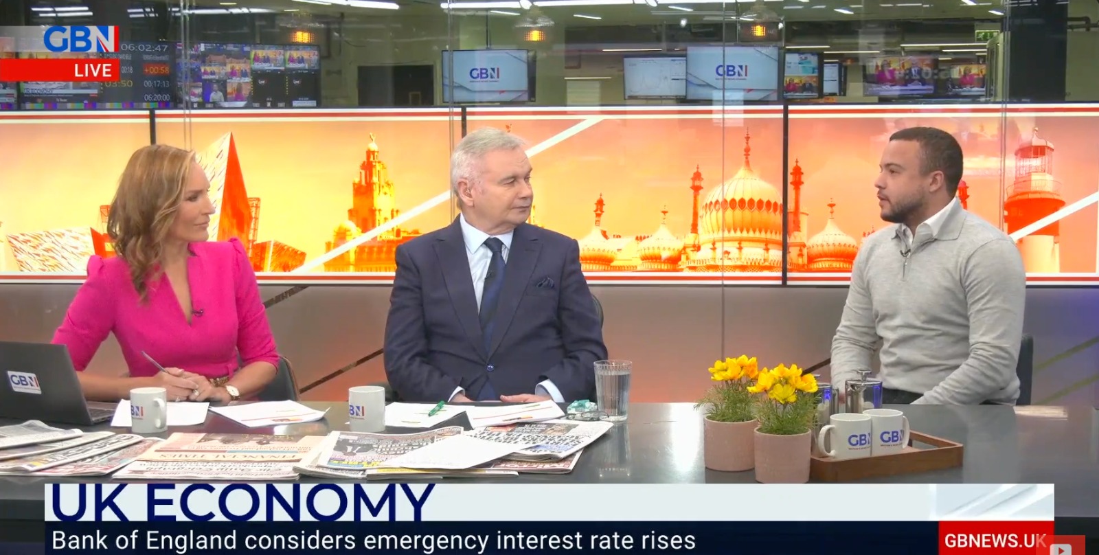 David Belle live on GB News discussing UK investment