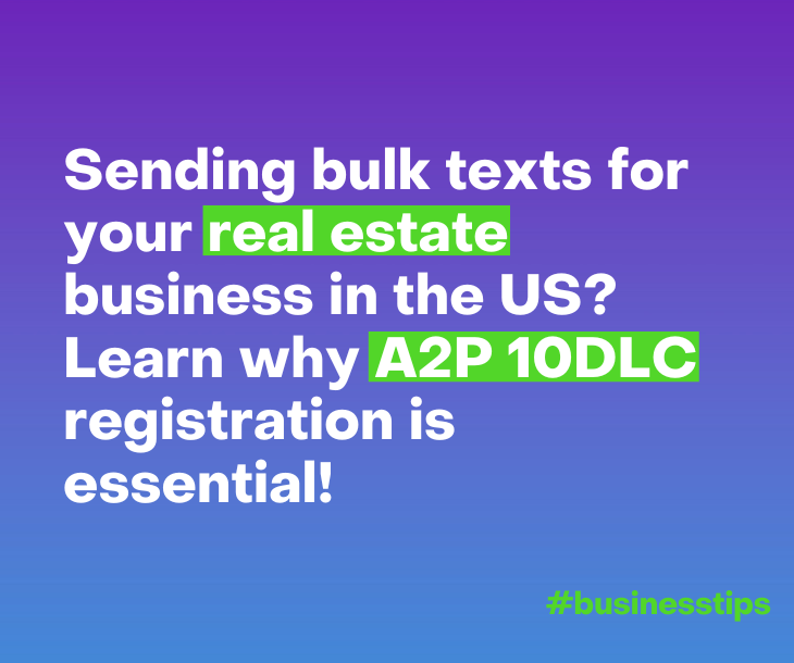 bulk text messages. sms real estate business