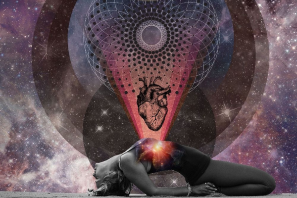 women lying on her back with her heart radiating to the heavens women lying on her back with her heart radiating to the heavens