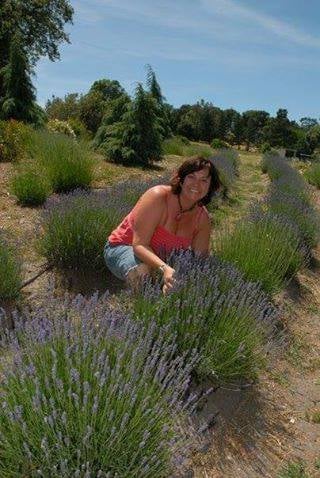 Janice Silva during her lavender farm days in California