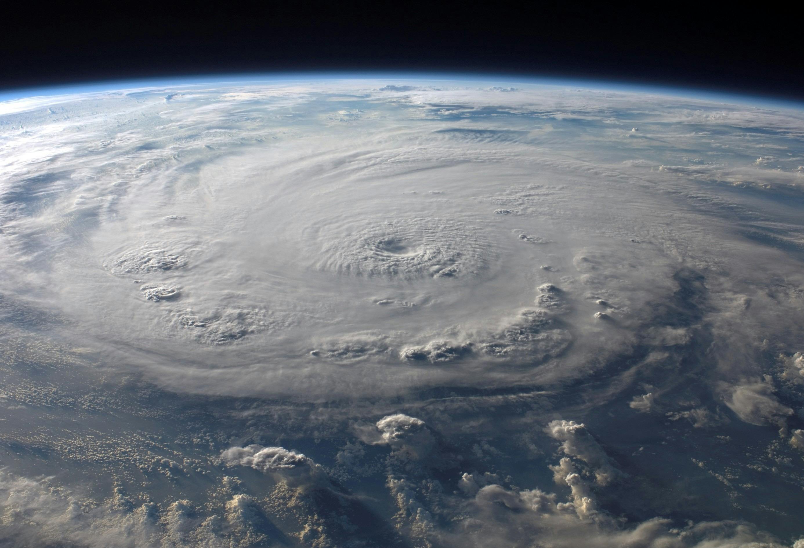 Earth Planet with a storm