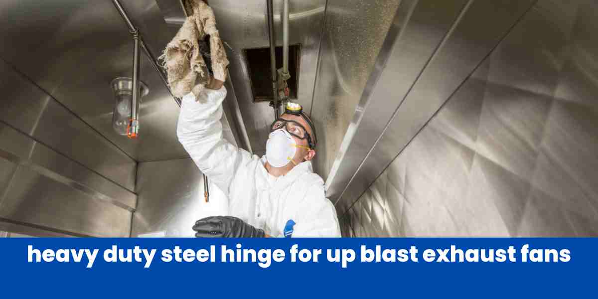 heavy duty steel hinge for up blast exhaust fans