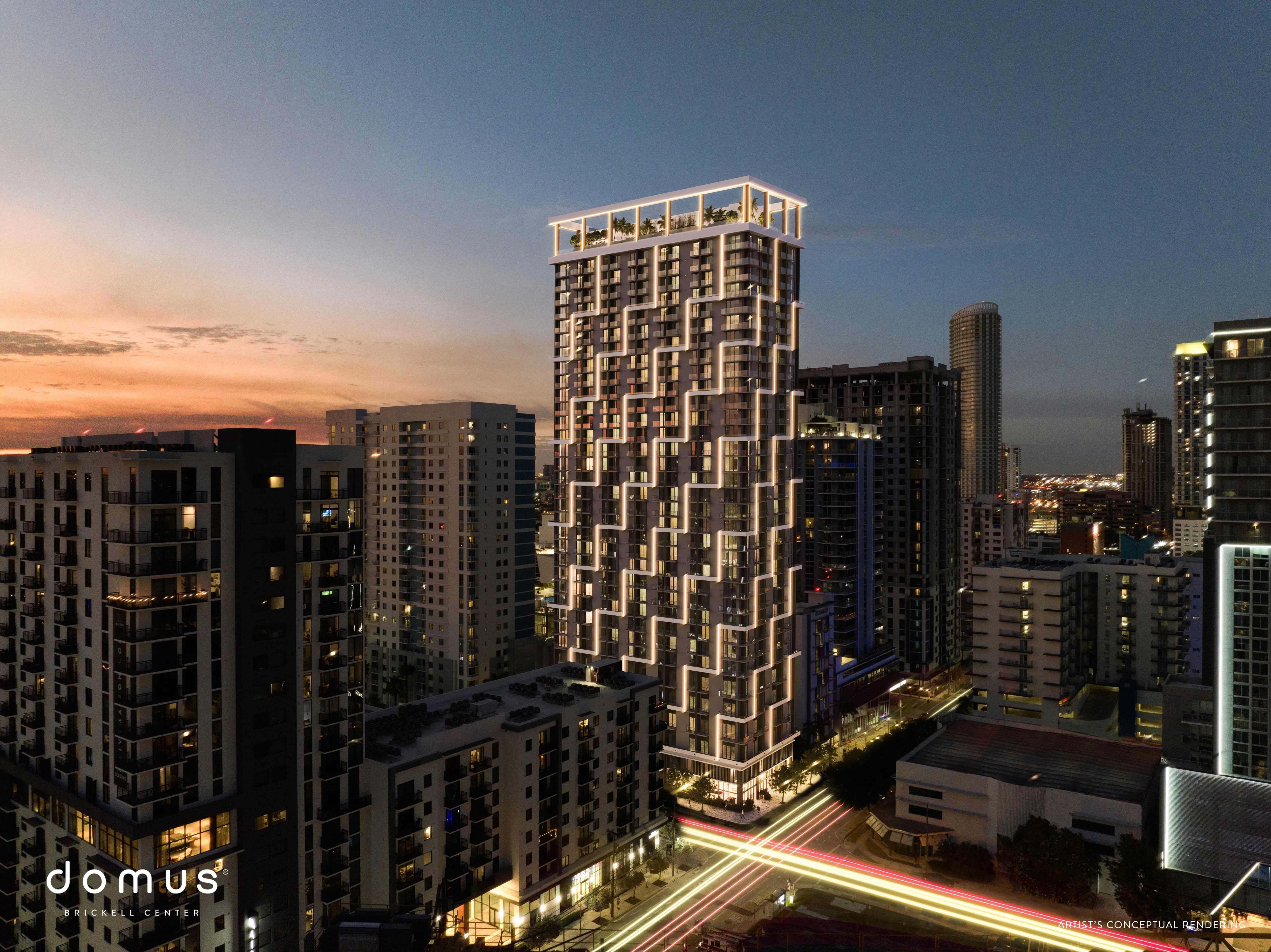 Luxury residential tower exterior