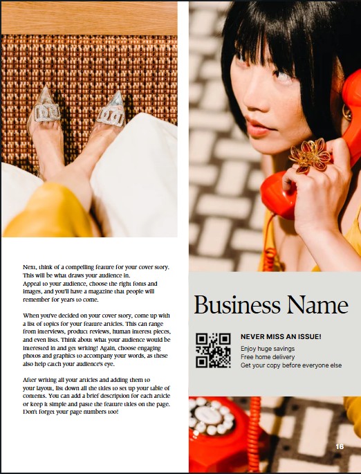 Magazine ad - Half Page Feature