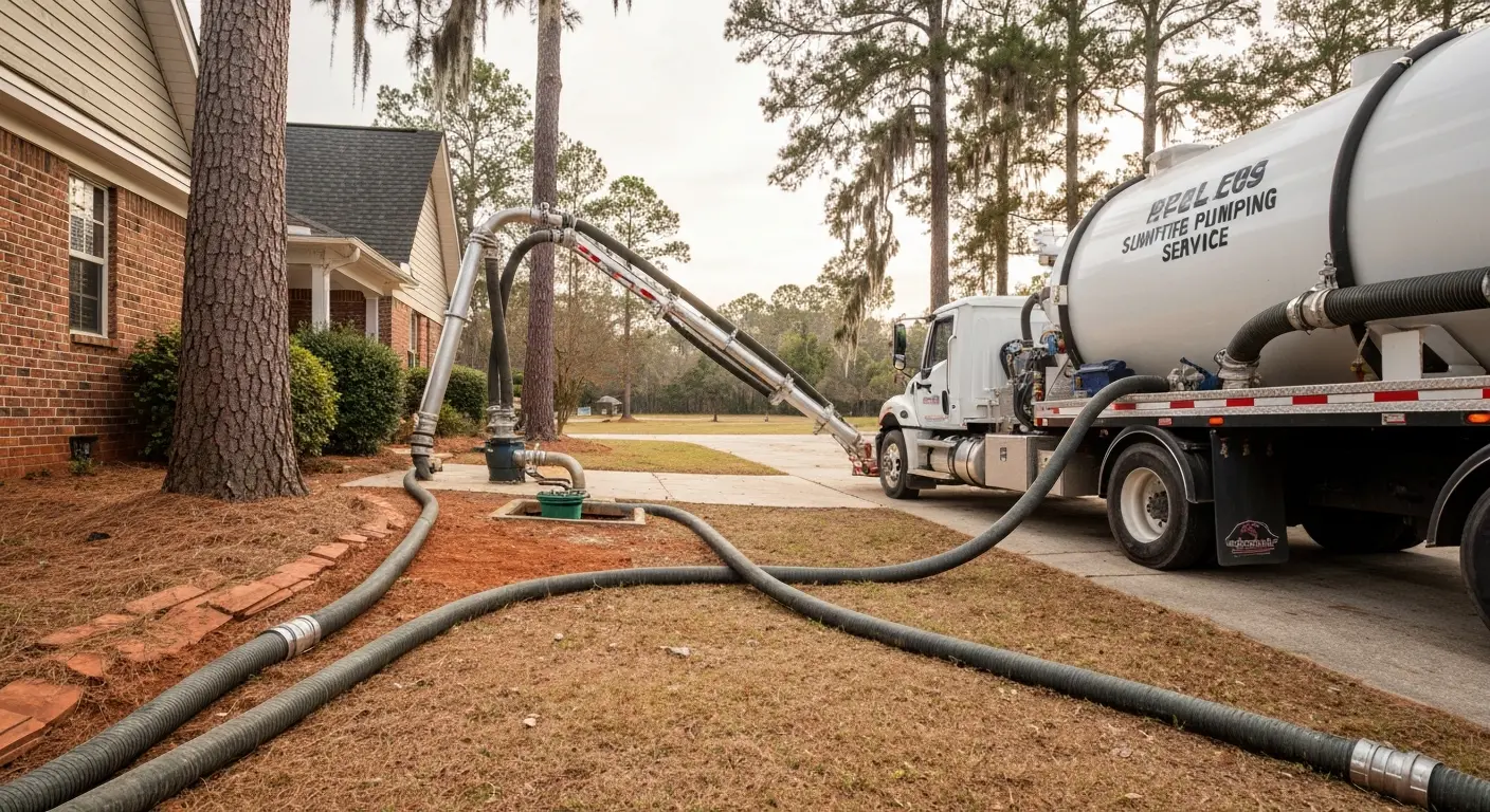 Septic tank pumping service