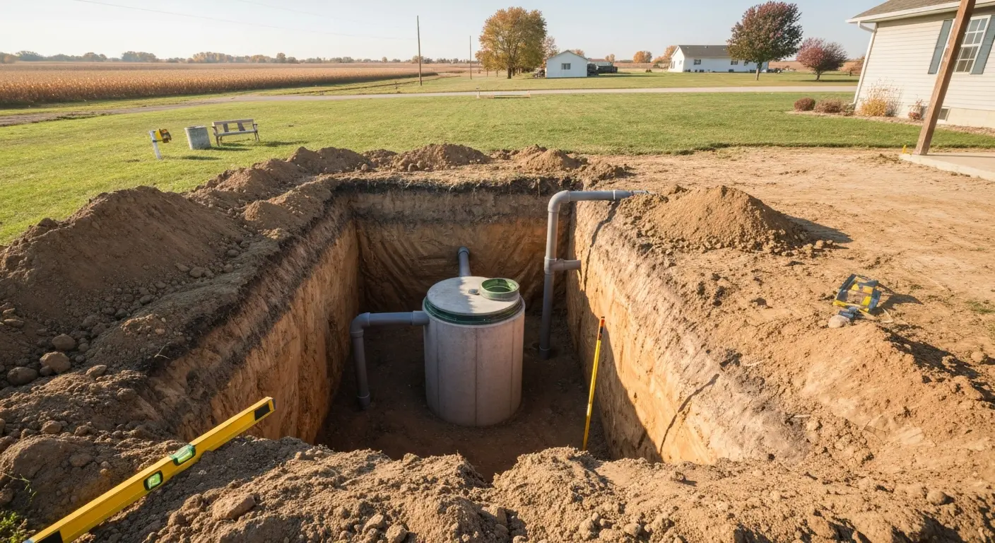 Septic tank installation