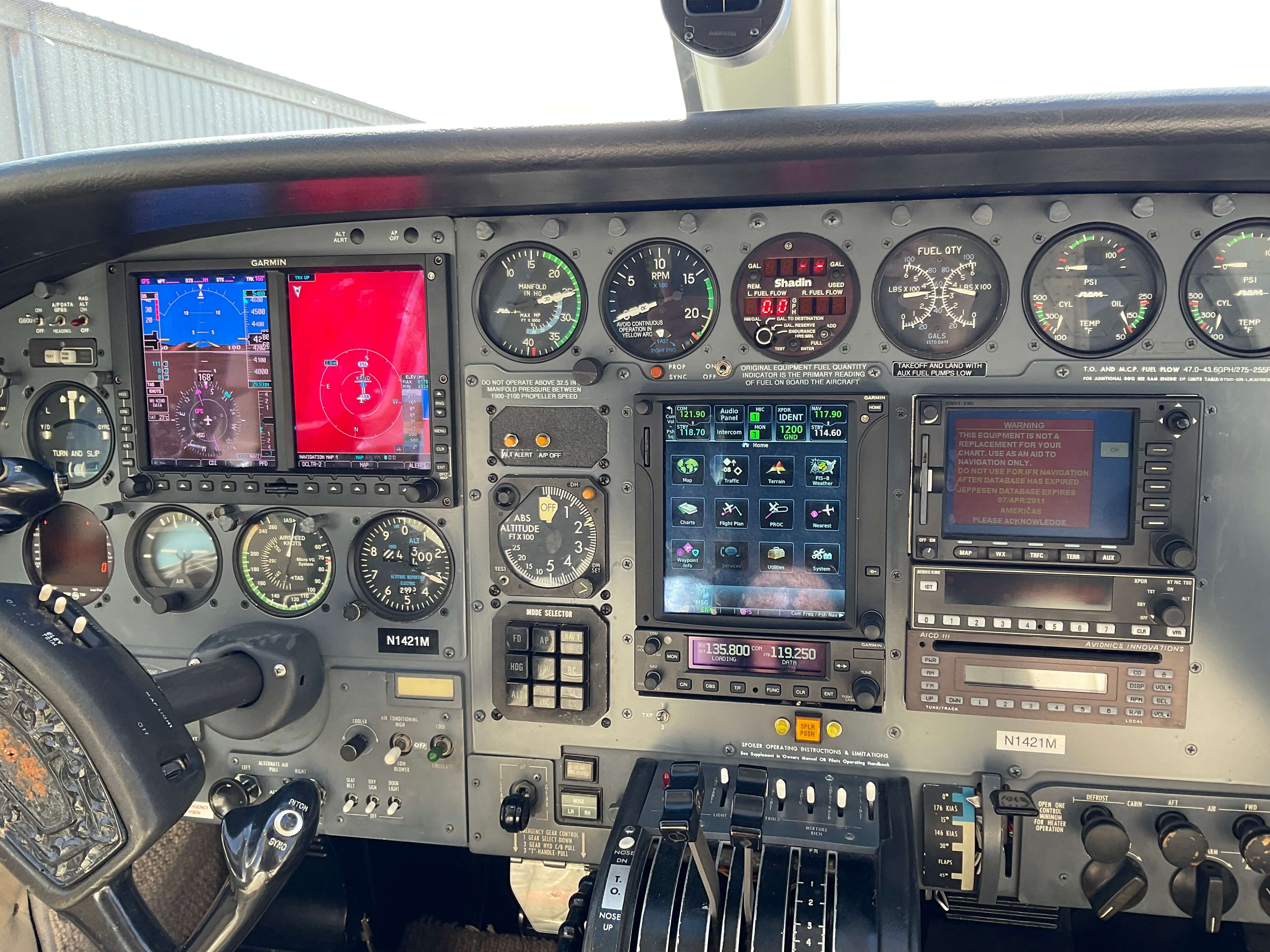 Cessna 421C RAM - Panel Power On 2