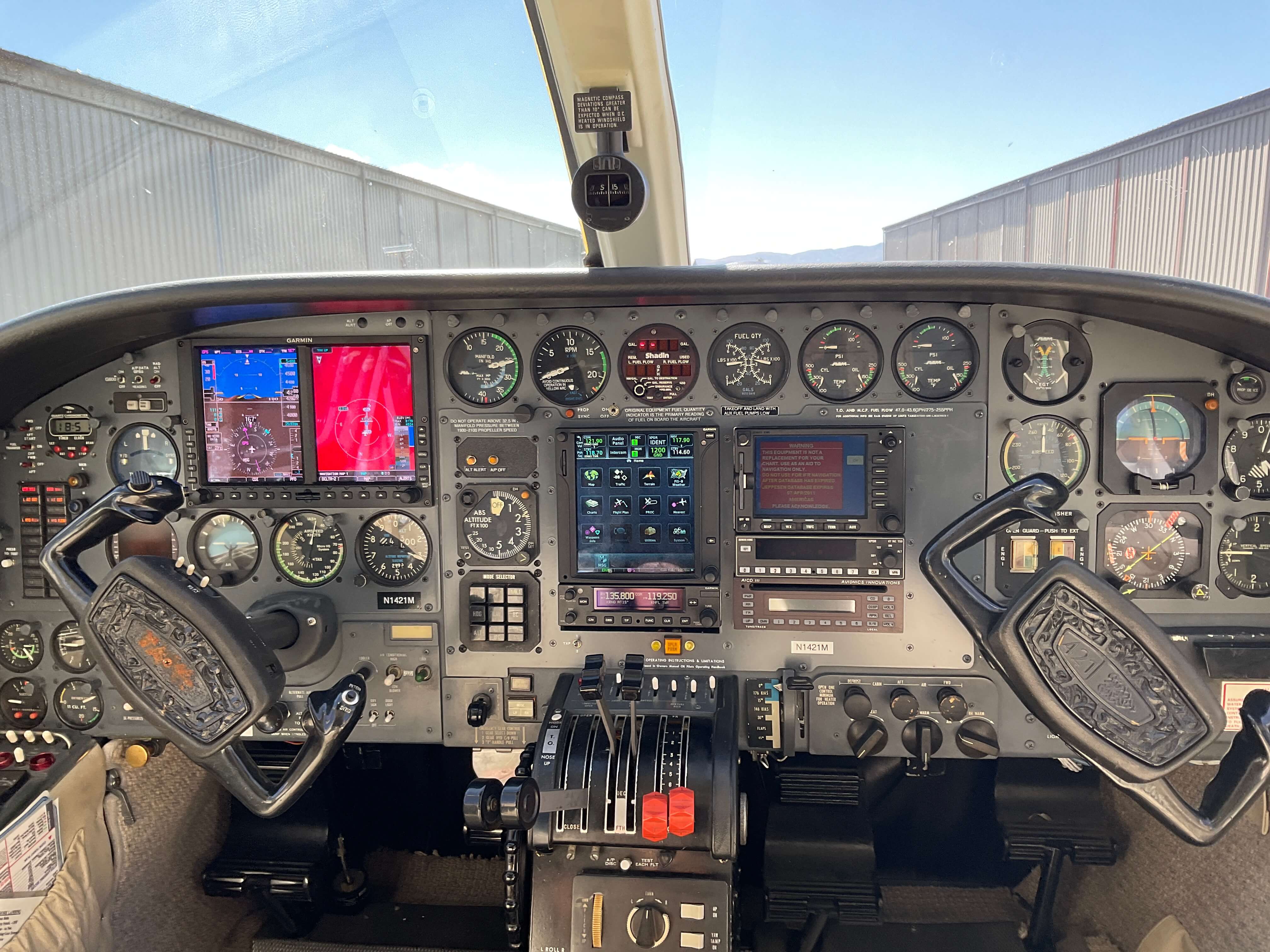 Cessna 421C RAM - Panel Power On 1