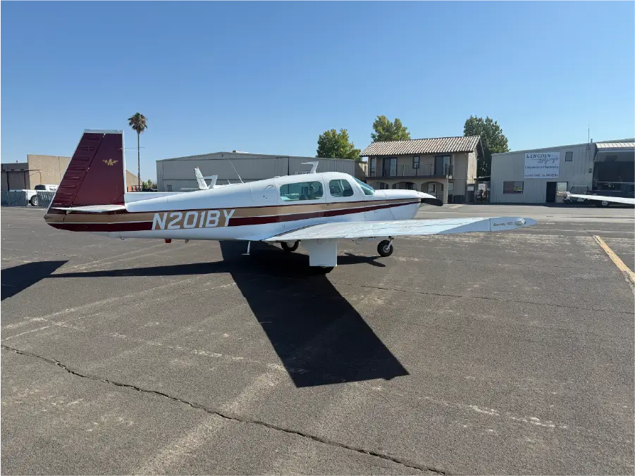 Mooney M20J - Co-Pilot Back Angle View
