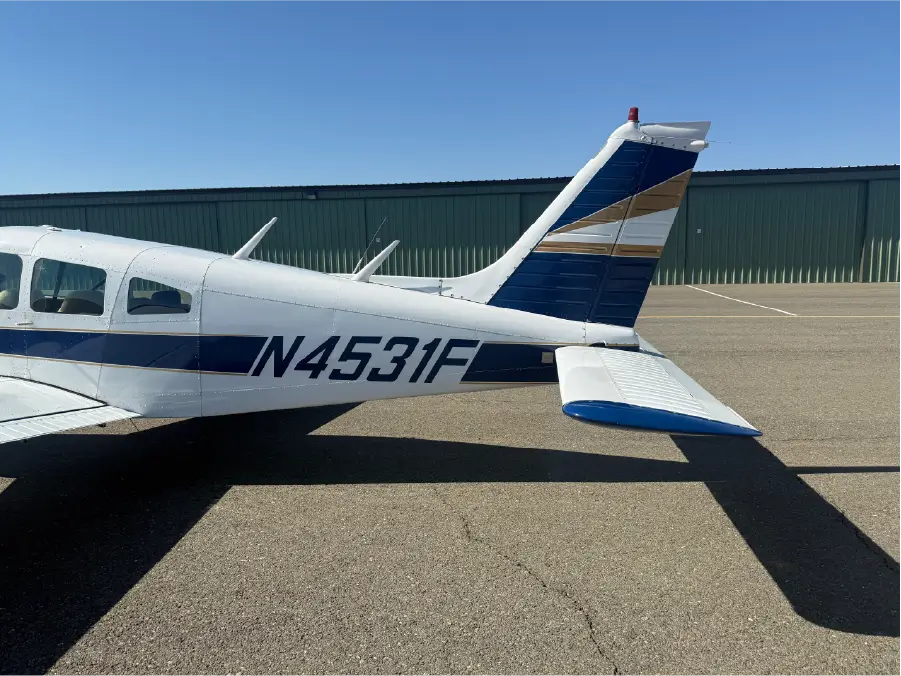 Piper Arrow - Pilot side Tail View