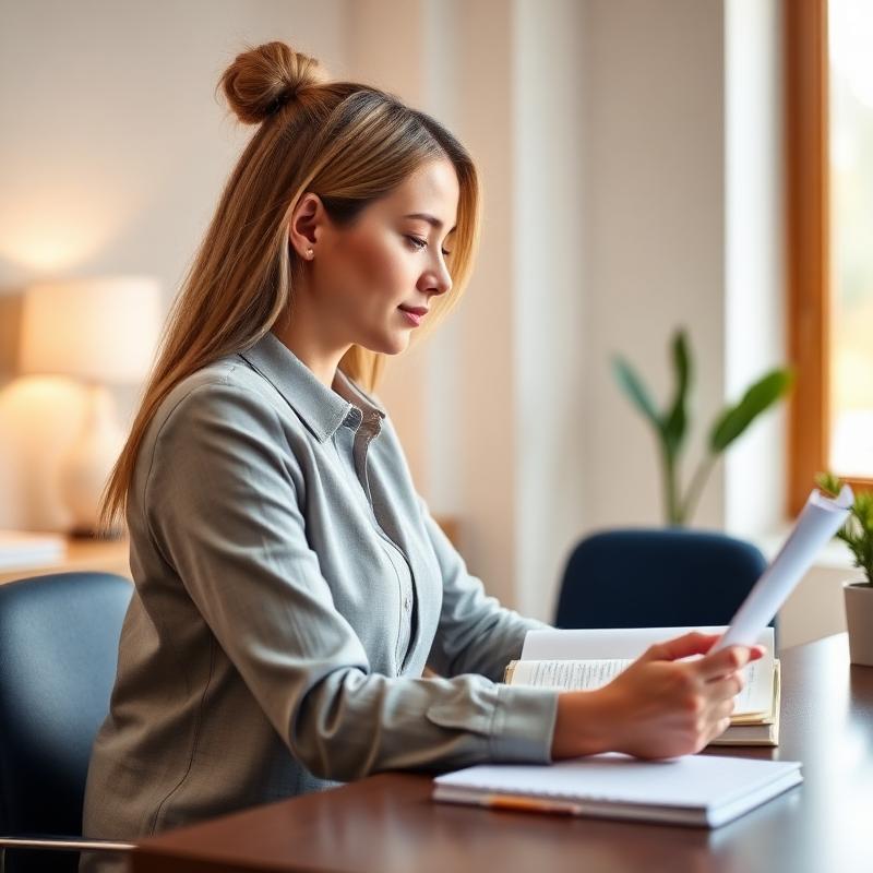 Professional therapist working