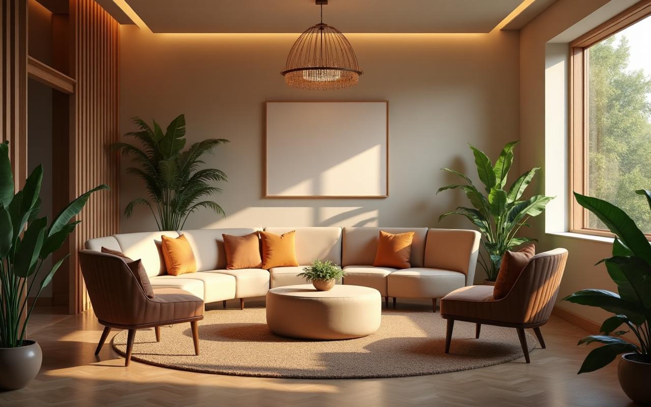 Serene counseling room for group sessions