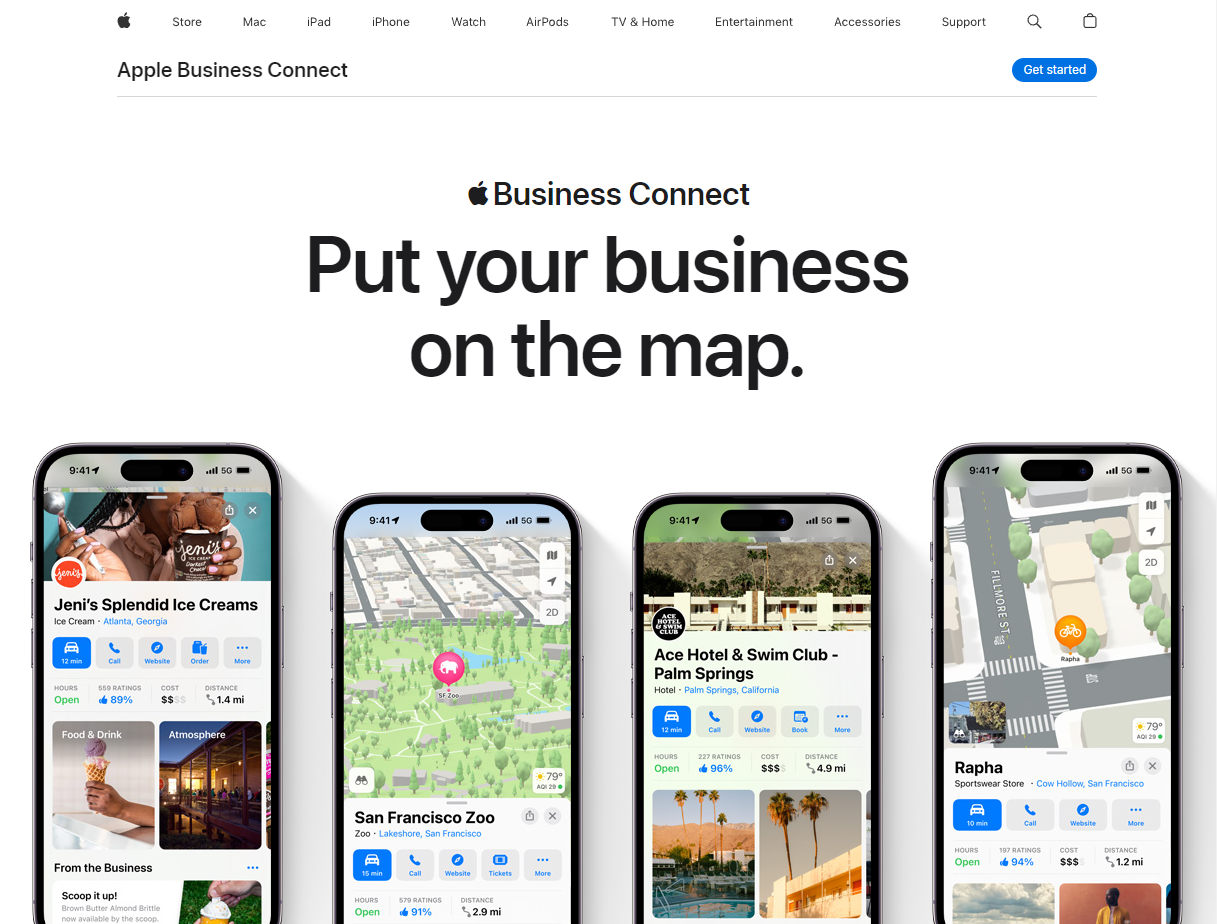 apple business connect profile home page hero