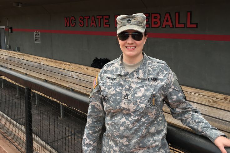 Ashley Dwyer in her military uniform. 
