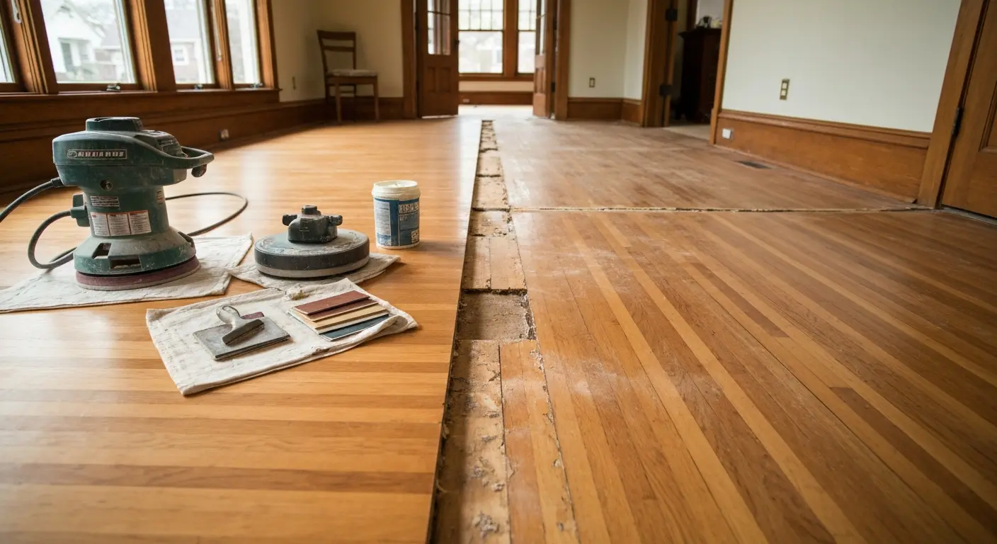 Hardwood floor sanding and repairs