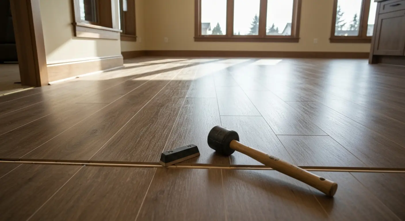 Laminate flooring installation