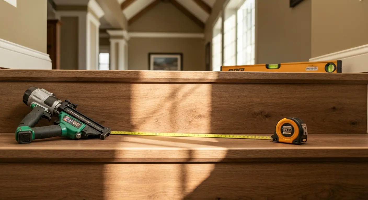 Laminate stair installation