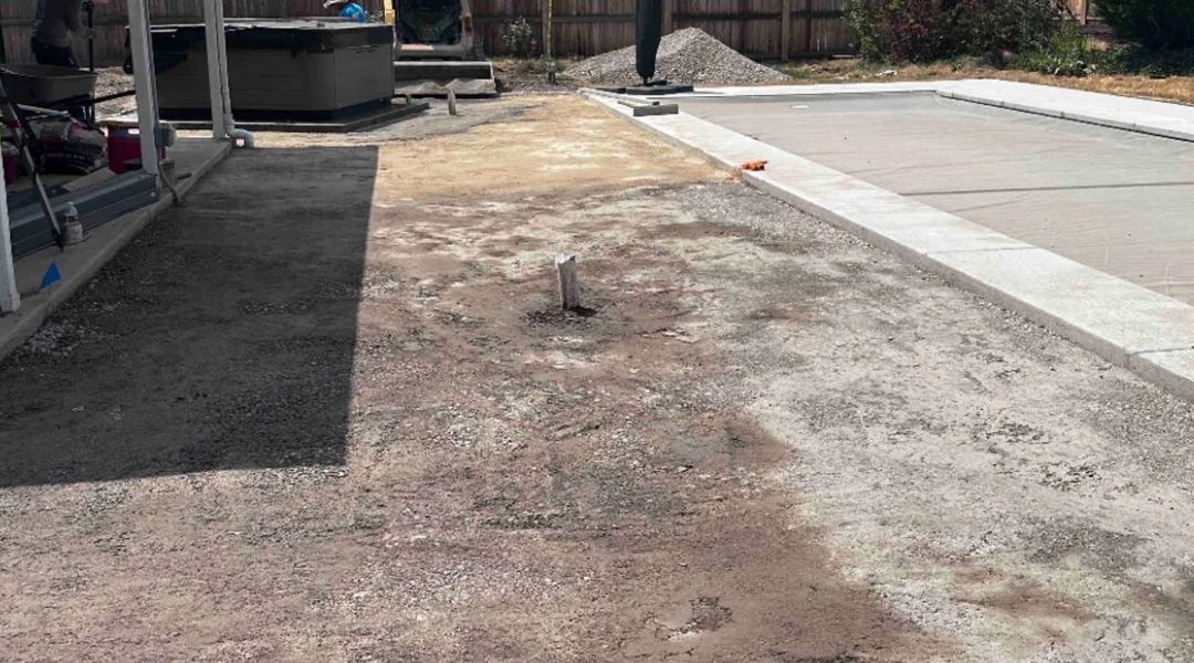 Before pool deck enhancement