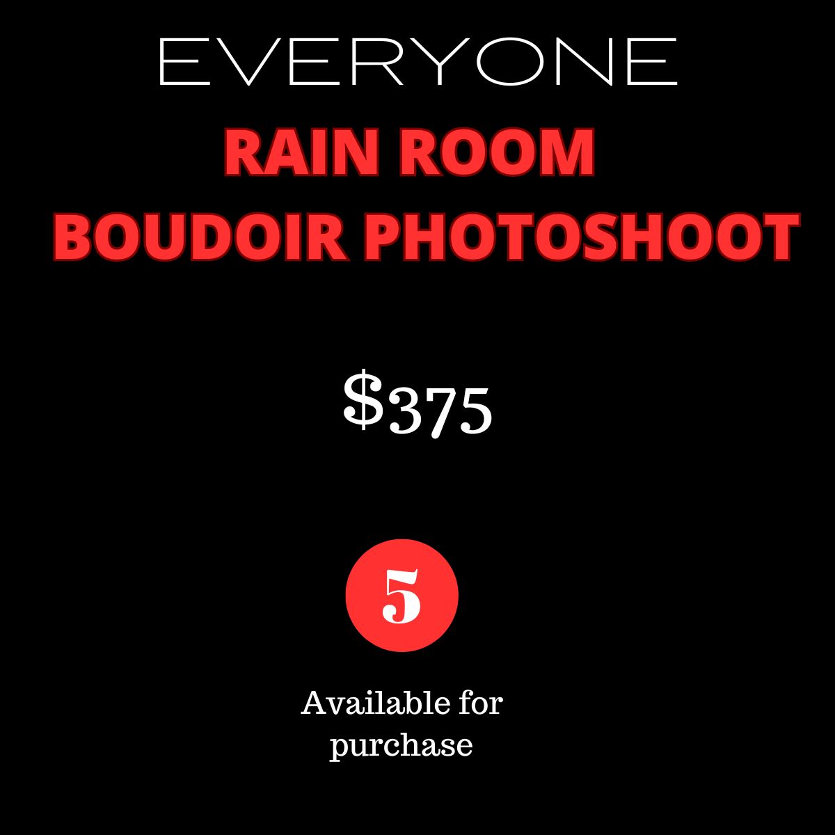 Rain Room Shoot Christmas In July 2025