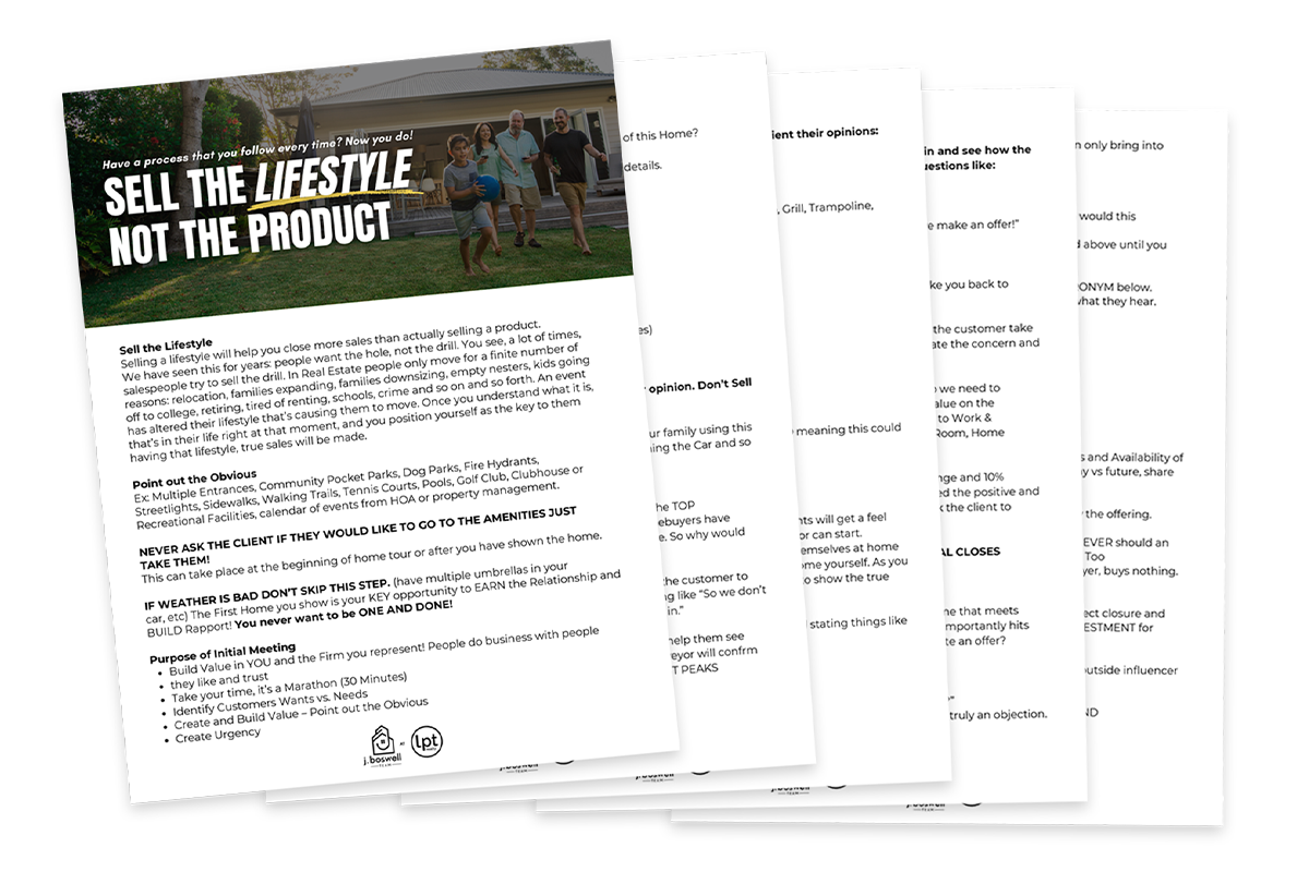 Sell The Lifestyle Sell The Lifestyle