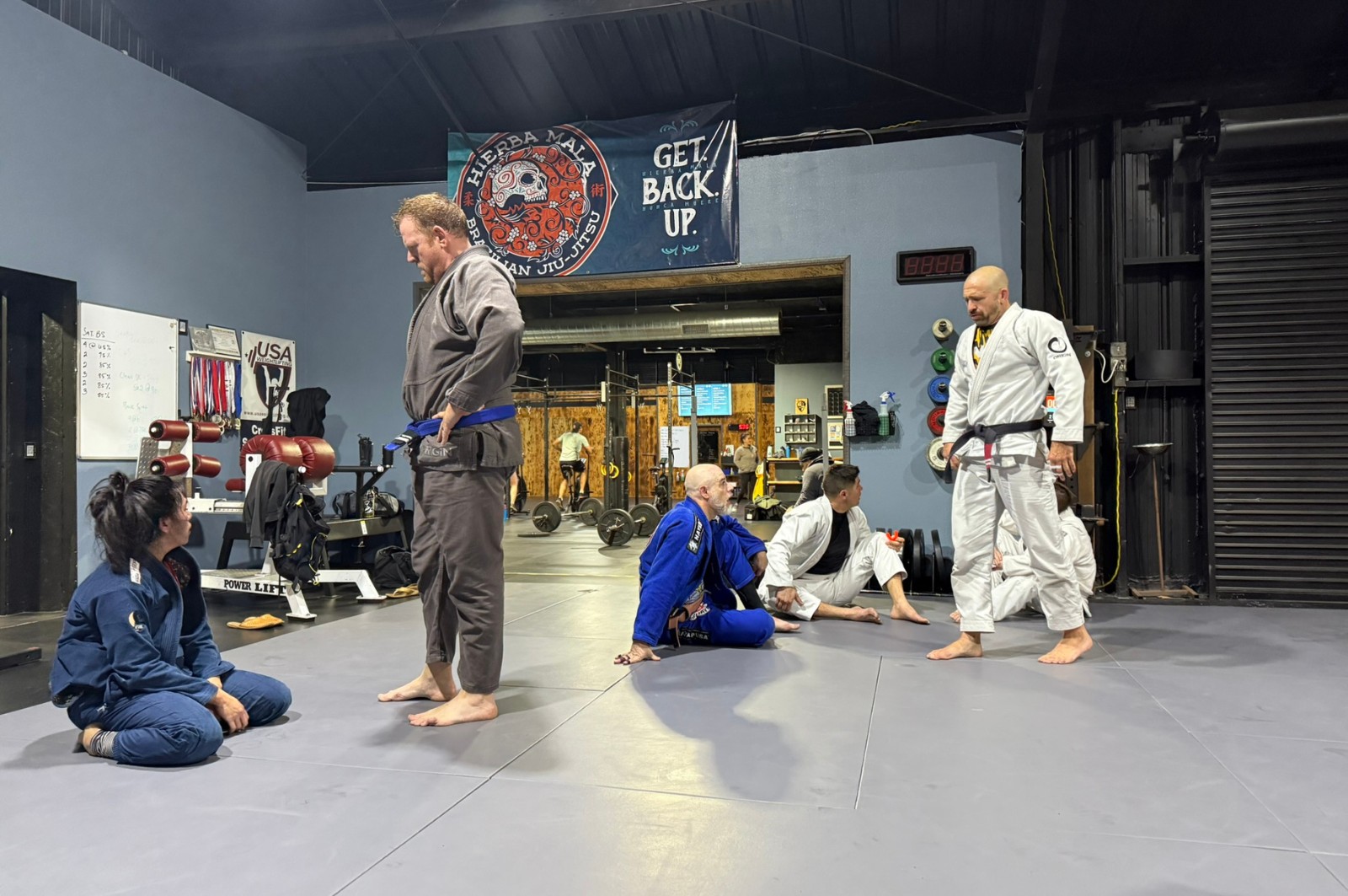 Martial arts instructor with kids