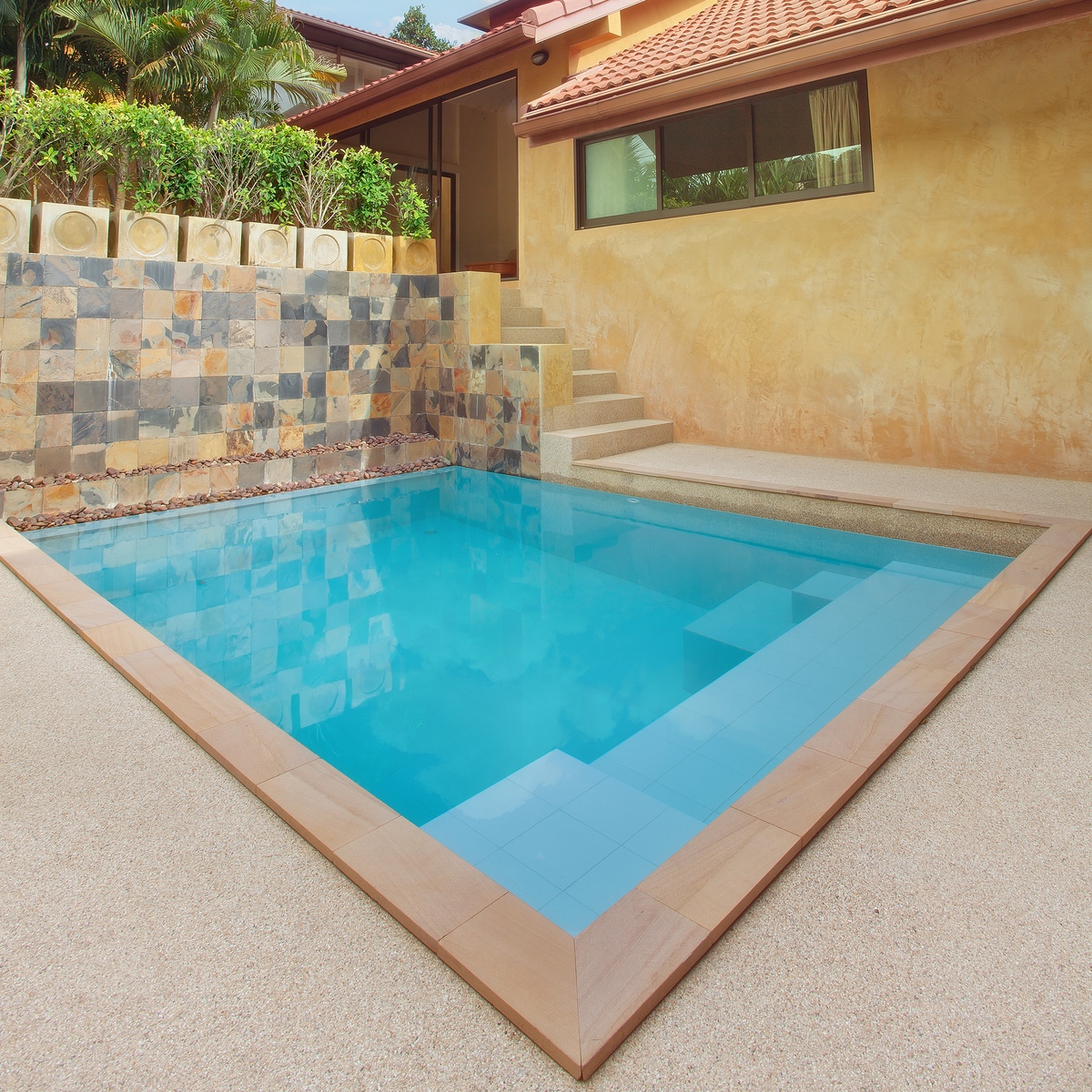 Pool with concrete deck