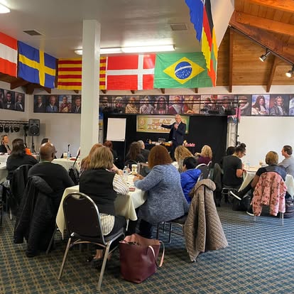 Britt as fitness instructor