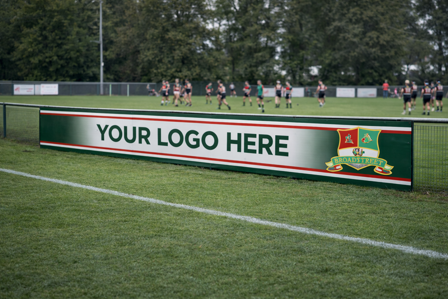 3m x 1m pitchside board sponsor placement preview