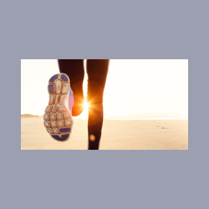 running shoe on beach running shoe on beach