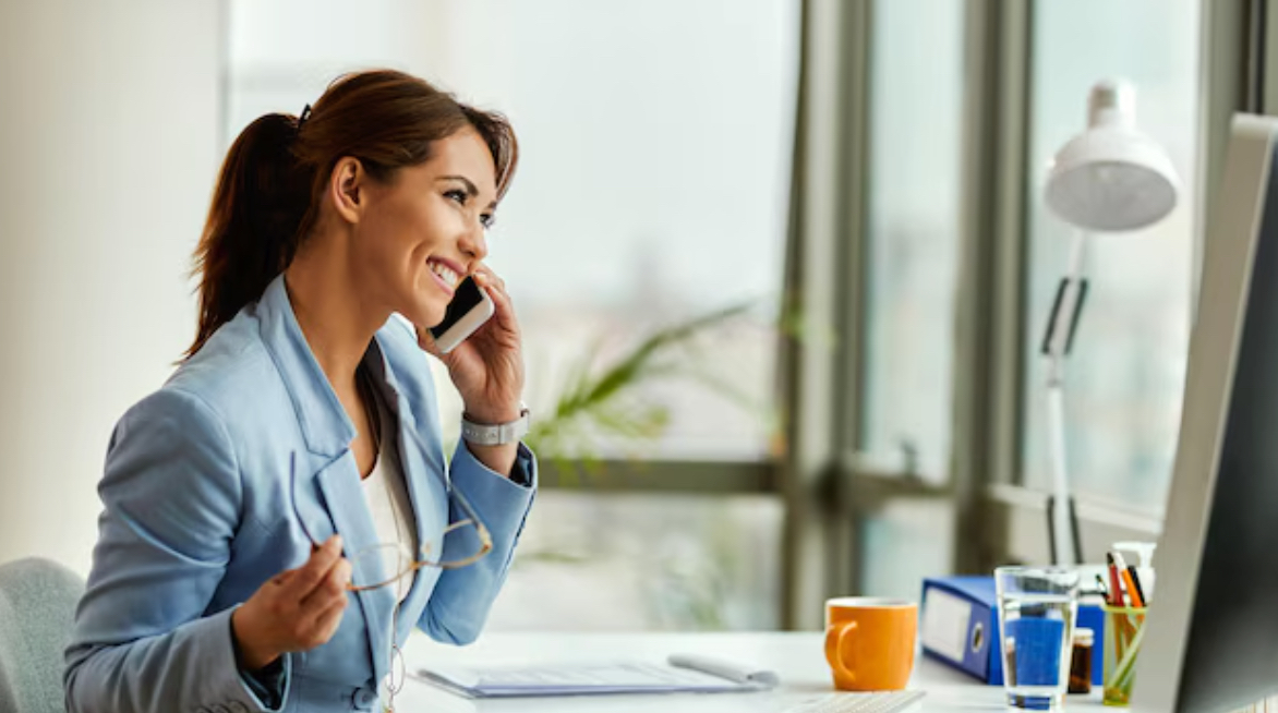 Woman on phone