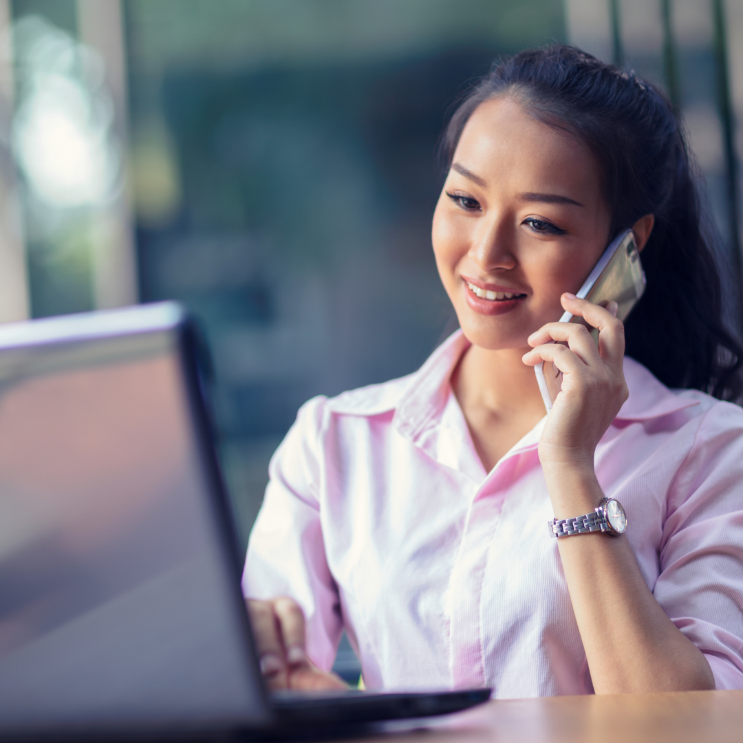 woman working