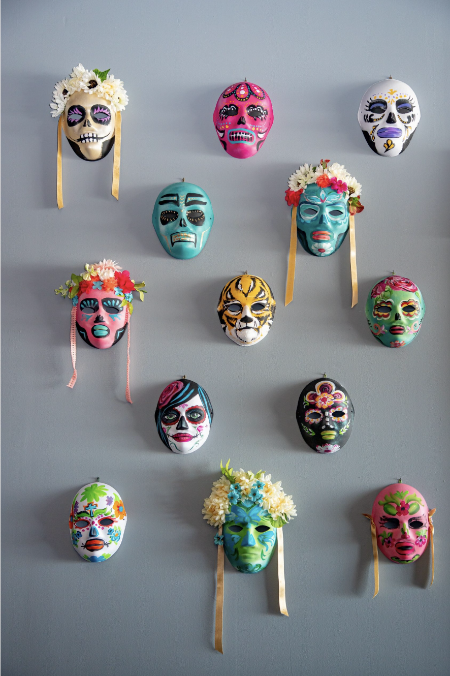 Masks on wall