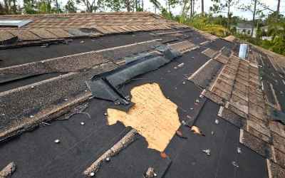 Damanged Roof Needing Emergency Repair Damanged Roof Needing Emergency Repair