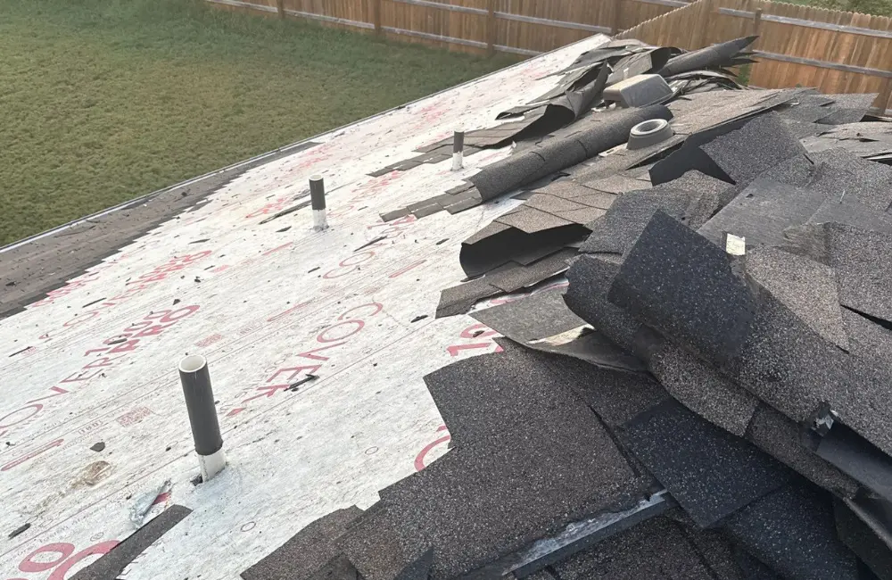 roof repair in progress