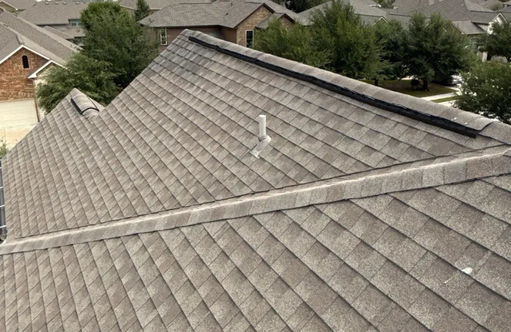 Close-up of modern roof design