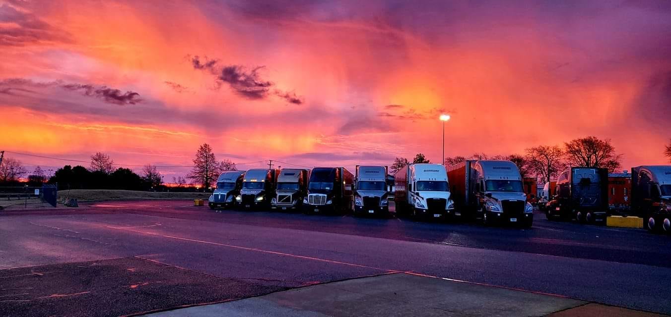 Truck stop sunrise