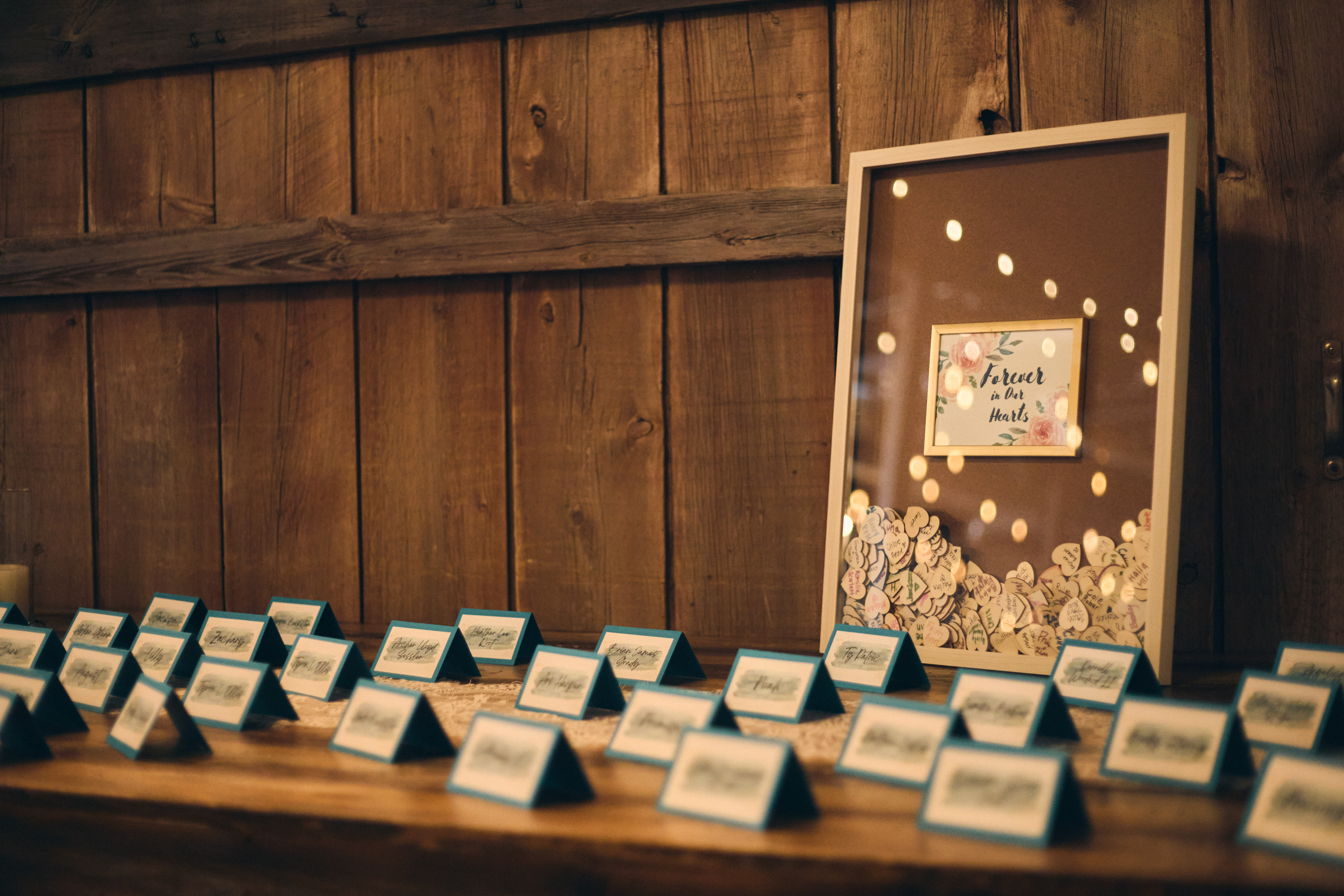 Tribute Table with childrens names Tribute Table with childrens names