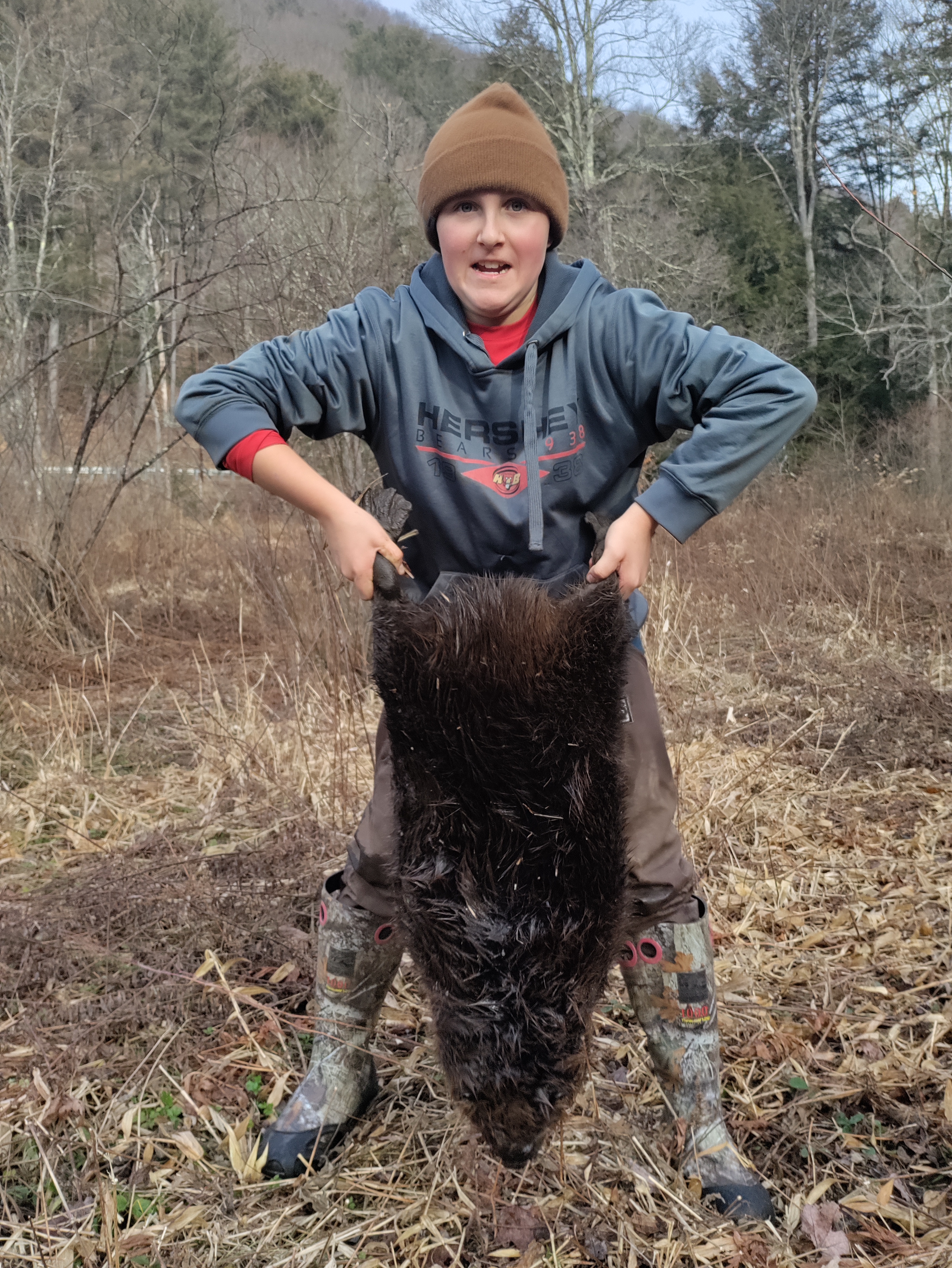 Wyatt Tate first beaver trapping hunting experience