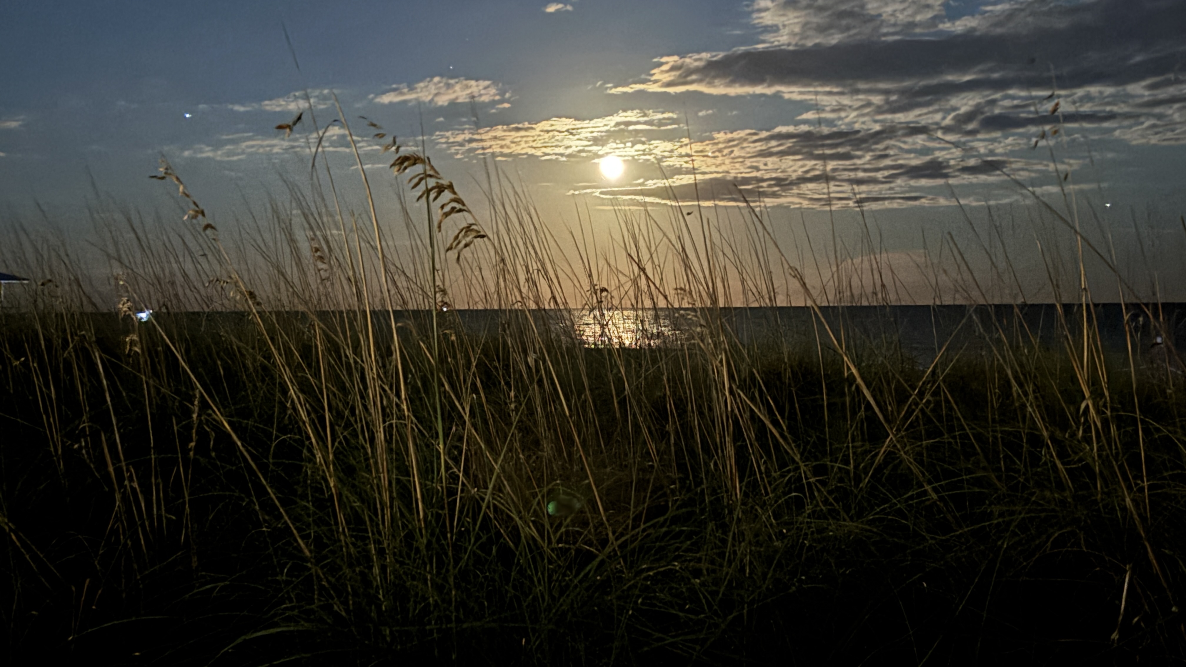 Florida moonrise in Pompano Beach. Credit: Nancy Zugschwert