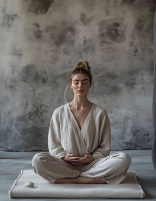 A serene woman meditating on a cushion in a minimalist setting—illustrating the calm, reflective environment clients can expect during their first session at Clarity Counselling, Wellness and Education in Centurion. A serene woman meditating on a cushion in a minimalist setting—illustrating the calm, reflective environment clients can expect during their first session at Clarity Counselling, Wellness and Education in Centurion.