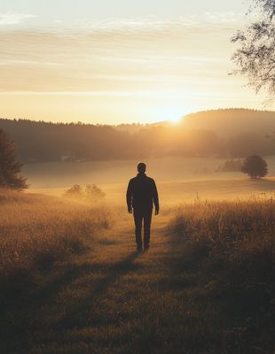 A person walking alone toward the sunrise on a quiet path—symbolising the beginning of a personal journey toward emotional clarity and healing with Clarity Counselling, Wellness and Education A person walking alone toward the sunrise on a quiet path—symbolising the beginning of a personal journey toward emotional clarity and healing with Clarity Counselling, Wellness and Education