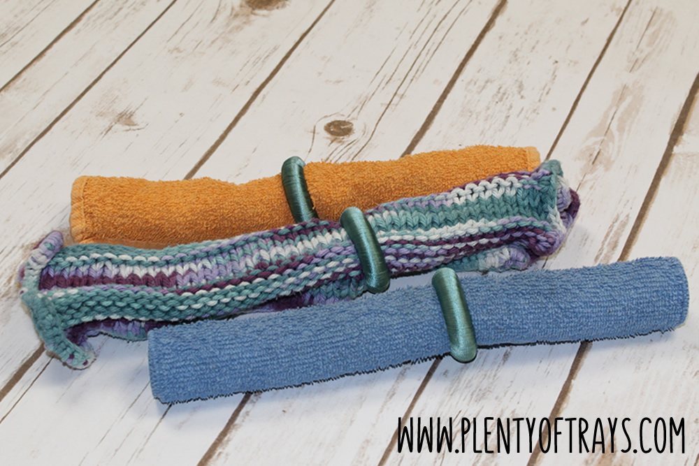 DIY Montessori rolling cloth napkins