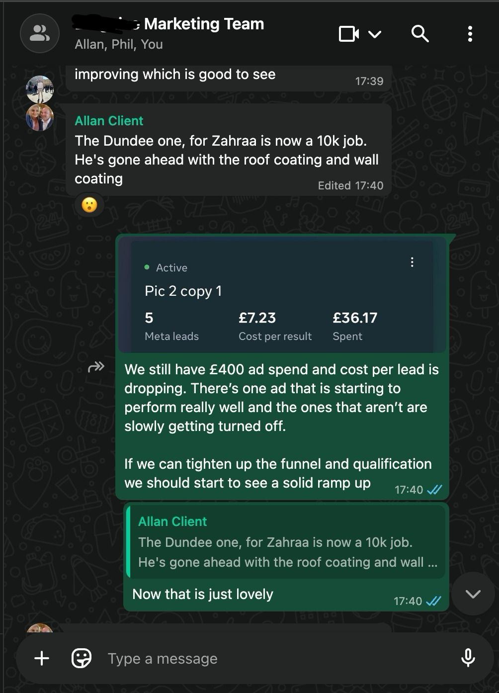 Allan - £10k Job Within Days