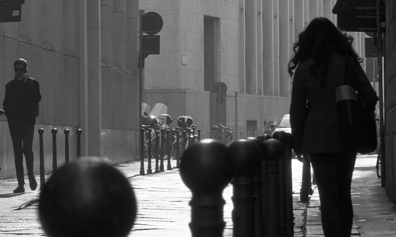 woman walking down street woman walking down street