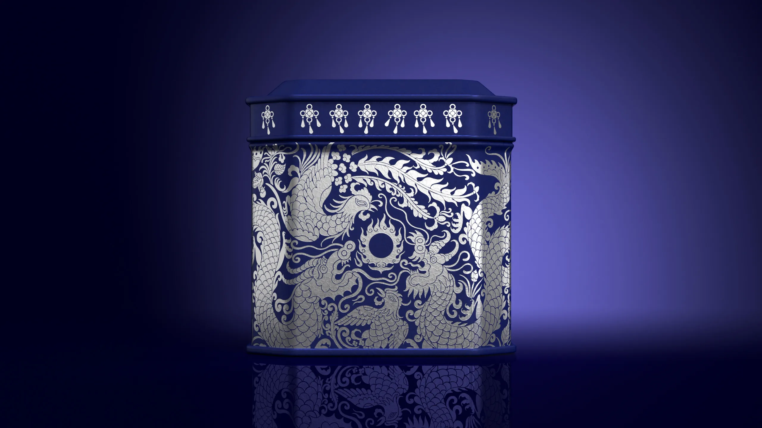 Baojing Golden Tea Blue Detail Baojing Golden Tea Blue Detail