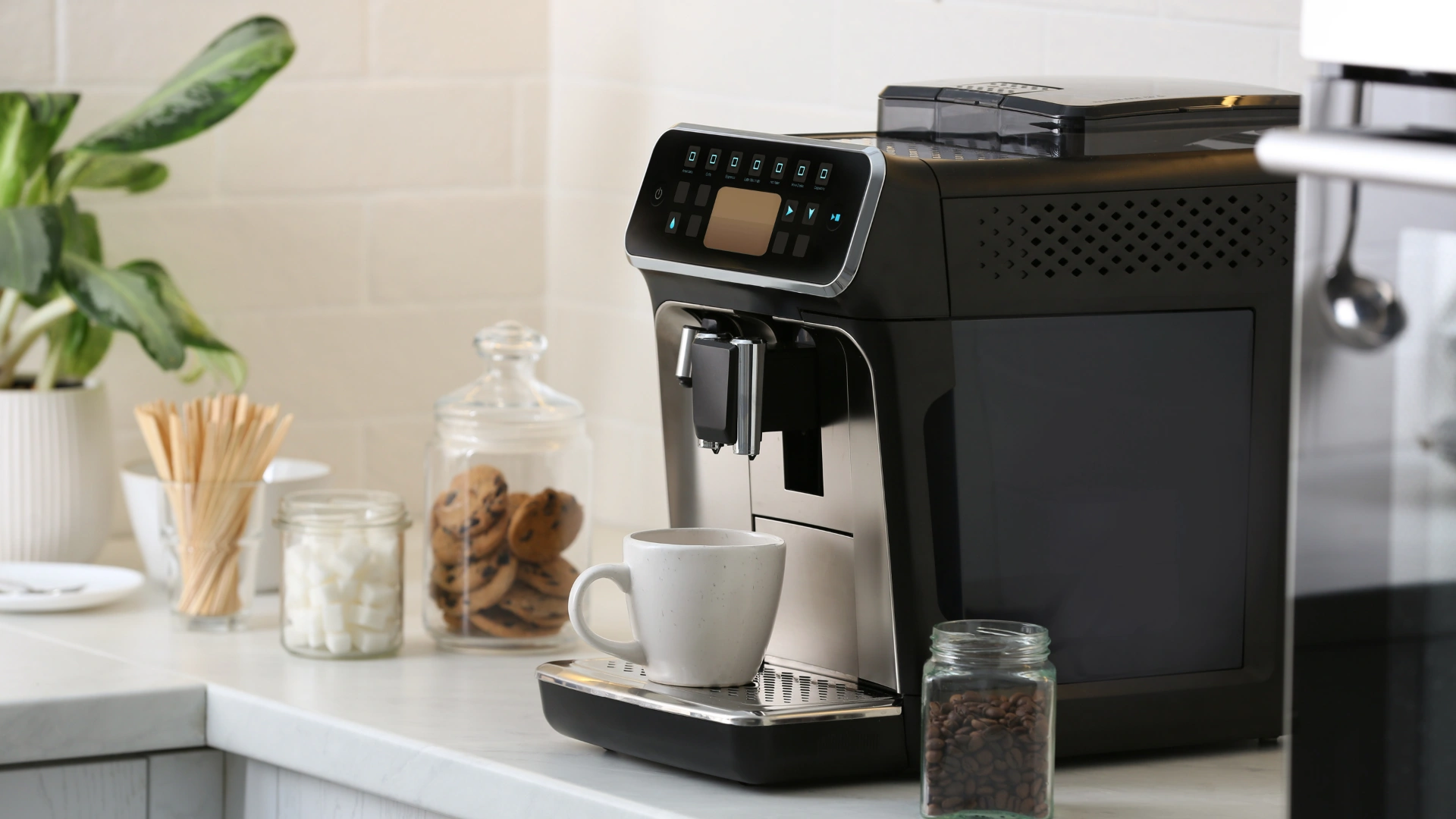 coffee station in the kitchen coffee station in the kitchen