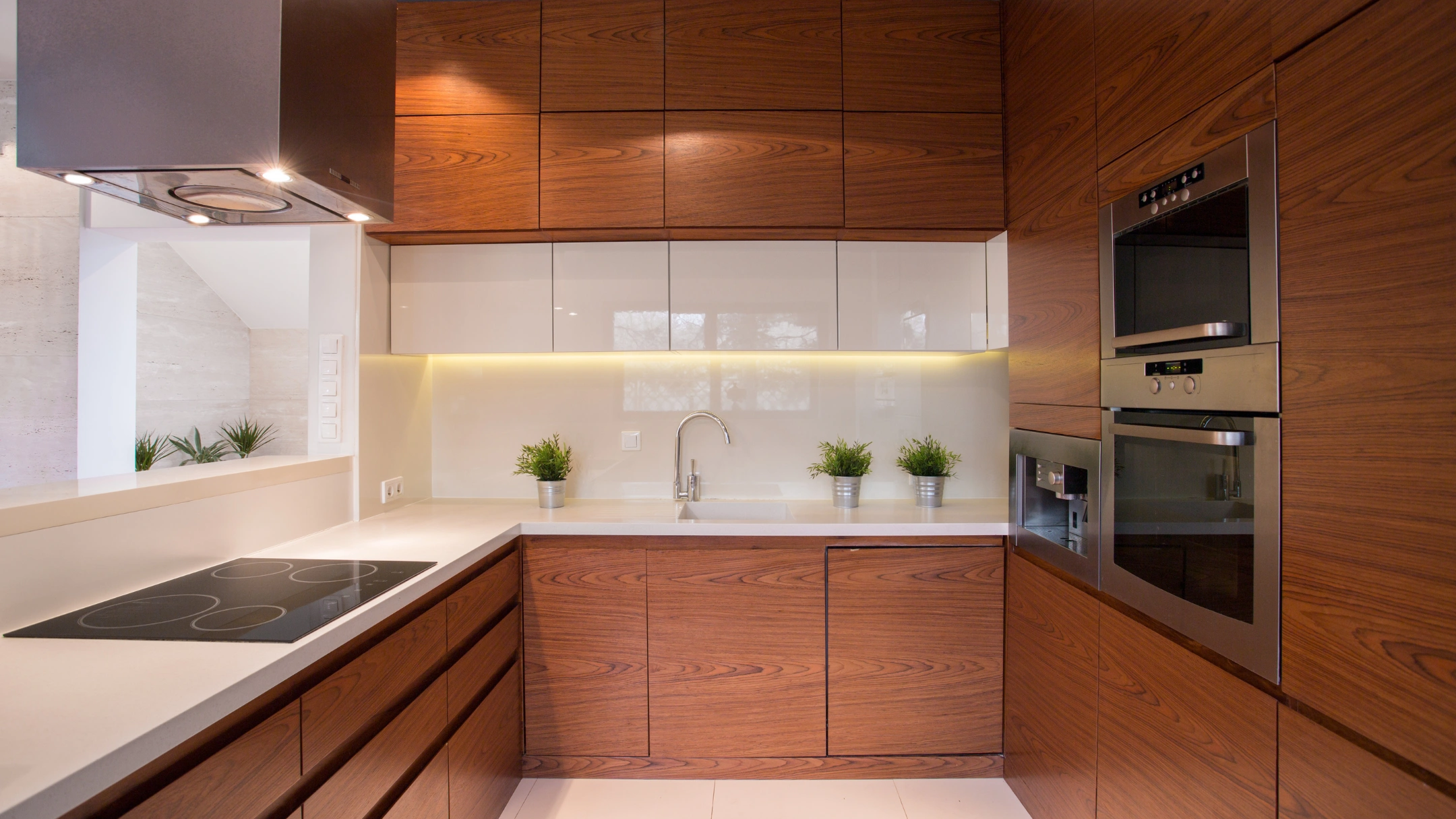 all wood cabinets